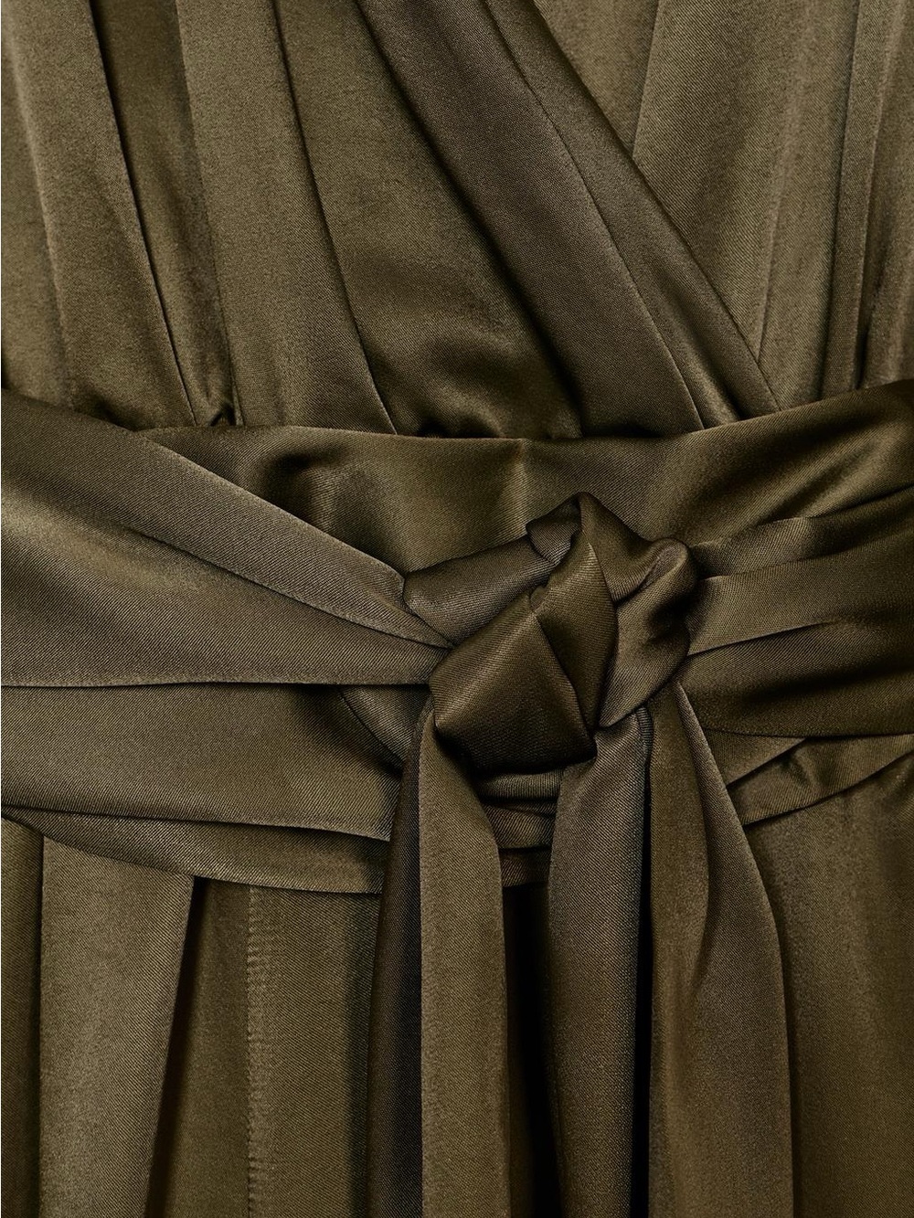 NWT. Zara ZW Collection Dark Khali Satin Effect Long Bloomer Jumpsuit. Size L. - Picture 12 of 15